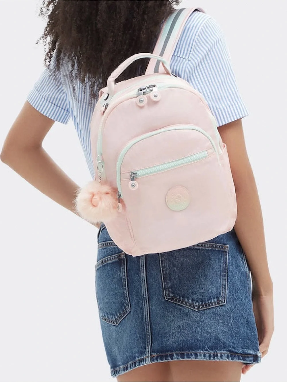 Kipling Seoul S Pastel Pink School Backpack
